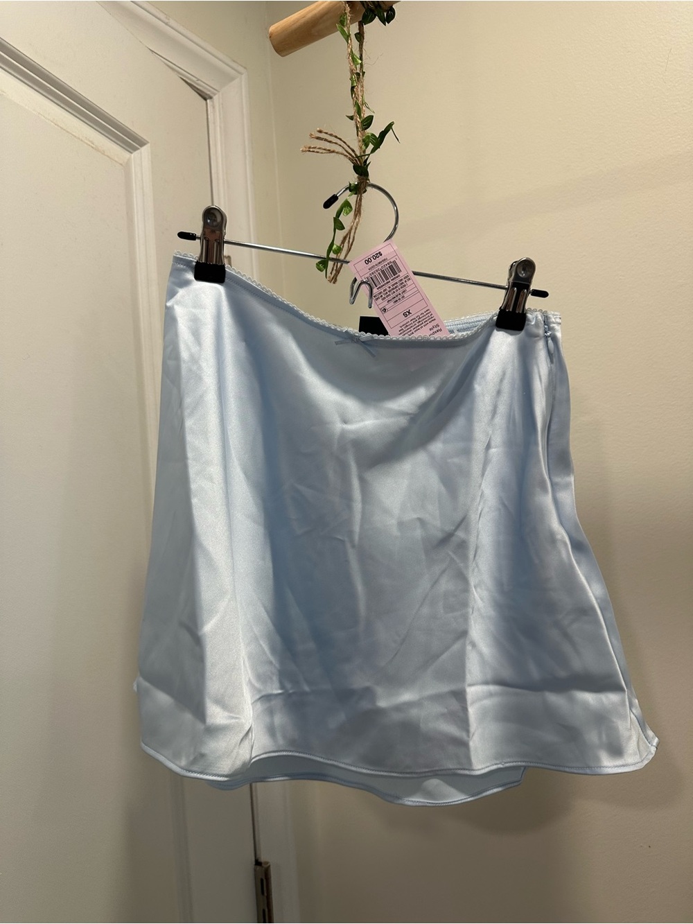 Women’s XS | 2024 Wild Fable Light Blue Satin Mini Skirt